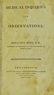 Medical inquiries and observations by Benjamin Rush