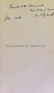 Cover of: A textbook of medicine by Charles Hilton Fagge