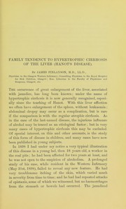 Family tendency to hypertrophic cirrhosis of the liver (Hanot's disease) by James Finlayson