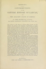 Cover of: Contributions to the natural history of Labuan, and the adjacent coasts of Borneo | James Motley
