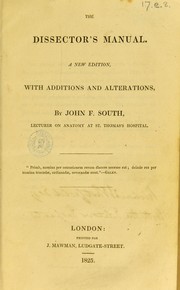 Cover of: The dissector's manual