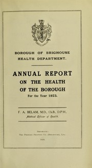 Cover of: [Report 1923]