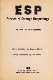 Cover of: ESP ; stories of strange happenings by 