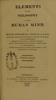 Cover of: Elements of the philosophy of the human mind by Dugald Stewart