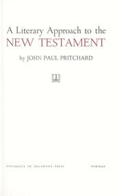 Cover of: A literary approach to the New Testament.