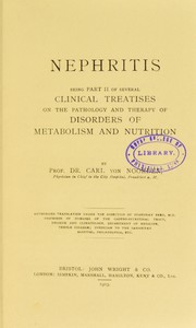 Cover of: Nephritis by Carl von Noorden