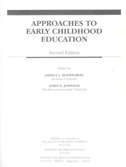 Cover of: Approaches to early childhood education