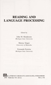 Cover of: Reading and language processing