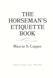 Cover of: The horseman's etiquette book