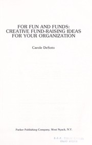 Cover of: For fun and funds : creative fund-raising ideas for your organization