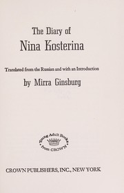 Cover of: The diary of Nina Kosterina.