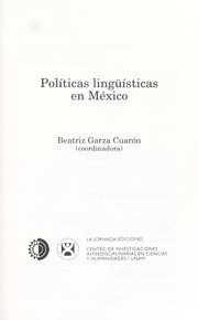 Cover of: Políticas lingüísticas en México