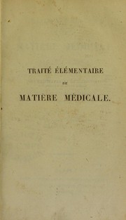 Cover of: Trait©♭ ©♭l©♭mentaire de mati©·re m©♭dicale by Jean-Baptiste-Gr©♭gorie Barbier