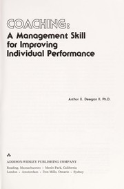 Cover of: Coaching: a management skill for improving individual performance