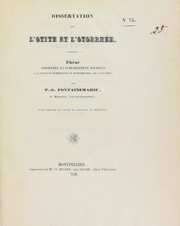 Dissertation sur l'otite et l'otorrh©♭e by P.G. Fontainemarie