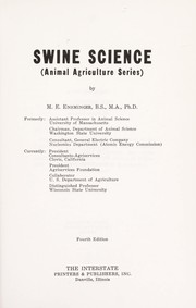 Cover of: Swine science by M. Eugene Ensminger