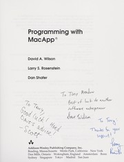 Cover of: C⁺ programming with MacApp by 