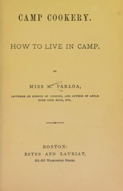 Cover of: Camp cookery by Maria Parloa