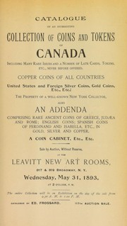 Cover of: Catalogue of an interesting collection of coins and tokens of Canada ...