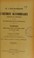 Cover of: De l'©♭lectroth©♭rapie dans l'ur©♭thrite blennorrhagique subaigu©± et chronique et dans ses complications les plus habituellles [i.e. habituelles]