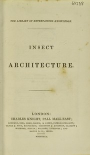 Cover of: Insect architecture