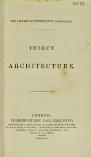 Cover of: Insect architecture by James Rennie, James Rennie