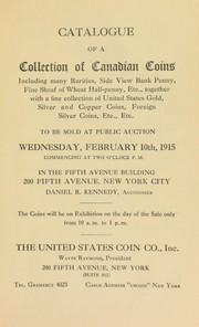 Cover of: Catalogue of a collection of Canadian coins