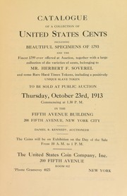 Cover of: Catalogue of a collection of United States cents