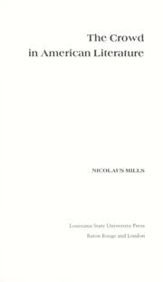 The crowd in American literature by Nicolaus Mills