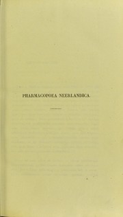 Cover of: Pharmacopoea Neerlandica