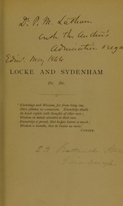 Locke and Sydenham, &c. &c by Brown, John, 1810-1882