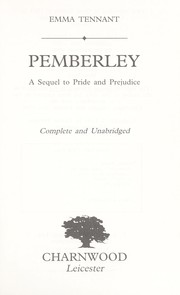 Cover of: Pemberley by Emma Tennant