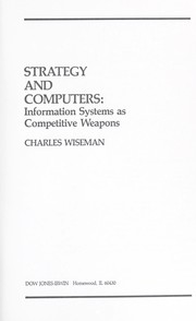Cover of: Strategy and computers : information systems as competitive weapons by 