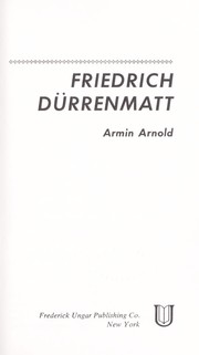 Cover of: Friedrich Dürrenmatt. by Armin Arnold