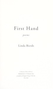 Cover of: First hand: poems
