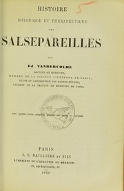 Histoire botanique et th©♭rapeutique des salsepareilles by Edmond Vandercolme