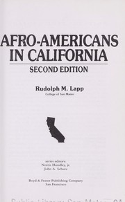 Cover of: Afro Americans in California