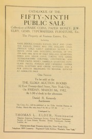 Cover of: Catalogue of the fifty-ninth public sale