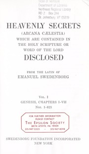 Heavenly secrets (arcana cælestia) by Emanuel Swedenborg