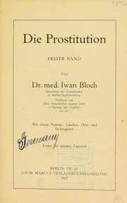 Cover of: Die Prostitution. by Iwan Bloch