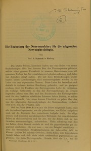 Die Bedeutung der Neuronenlehre f©ơr die allgemeine Nervenphysiologie by Frederic Schenck