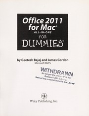 Cover of: Office 2011 for Mac all-in-one for dummies