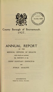 Cover of: [Report 1927]