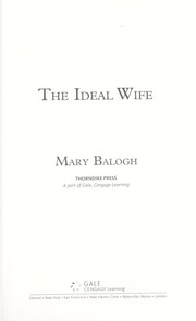Cover of: The ideal wife by Mary Balogh