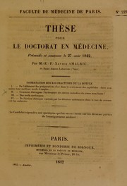 Th©·se pour le doctorat en m©♭decine by M.-E.-F.-Xavier Amalric