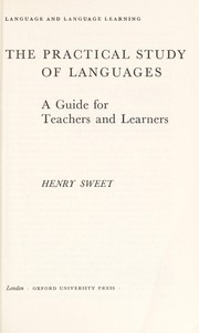 Cover of: The practical study of languages by Henry Sweet