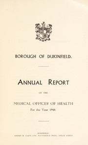 Cover of: [Report 1948] by Dukinfield (England). Borough Council