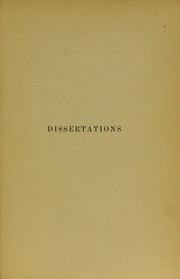 Cover of: Dissertations by eminent members of the Royal Medical Society by Royal Medical Society of Edinburgh