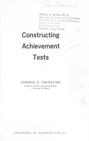 Cover of: Constructing achievement tests