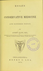 Cover of: Essays on conservative medicine and kindred topics